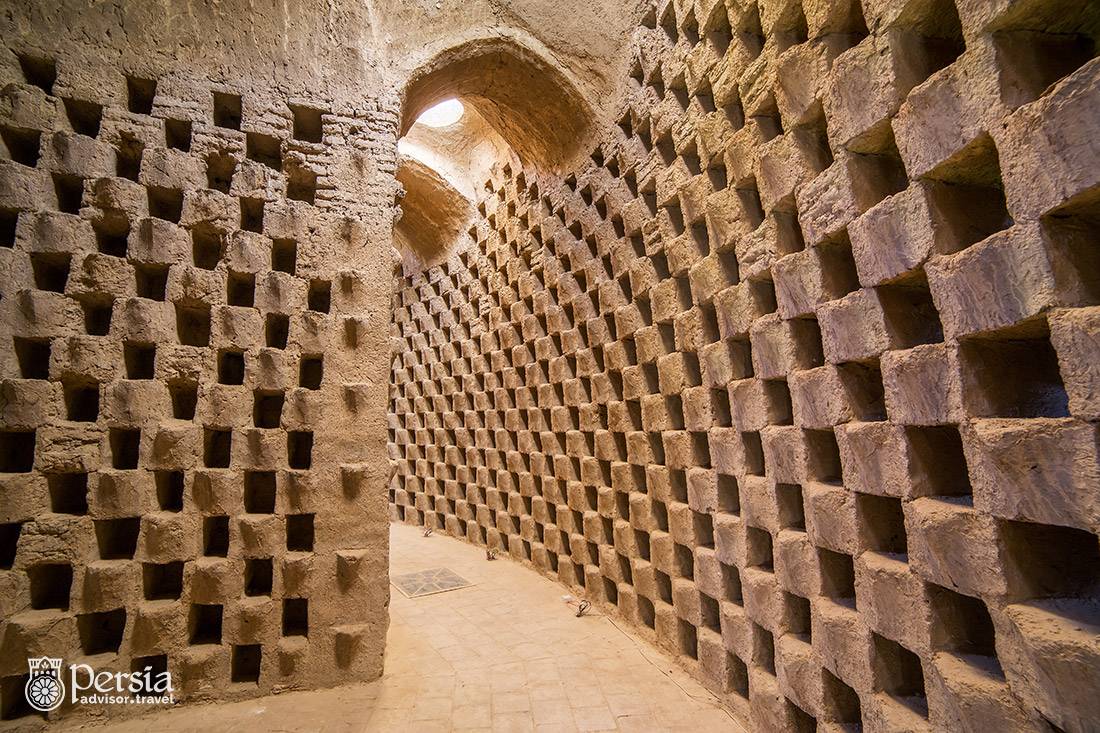 Interior of the traditional pigeon house - Yazd province, Iran